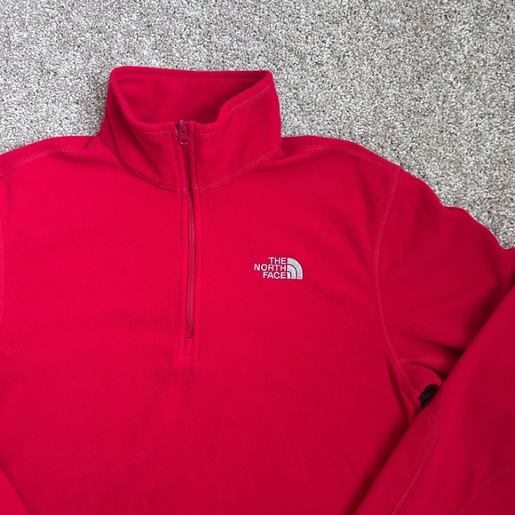 The North Face Red Men’s Fleece 1/4 Zip Size XS - Picture 2 of 7